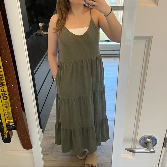 Old Navy Tiered Midi Cami Swing Dress - Picture 3 of 15